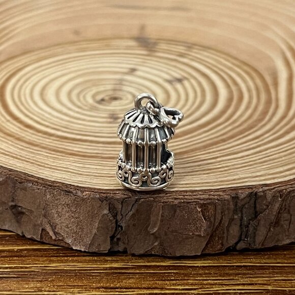 Pandora Birdcage Charm Songbird Charm Pendant S925 sterling silver gift - Picture 2 of 3